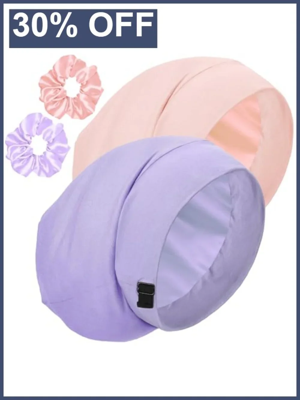 Cooling Viscose Lined Sleep Bonnet for Women Adjustable Hair Wrap